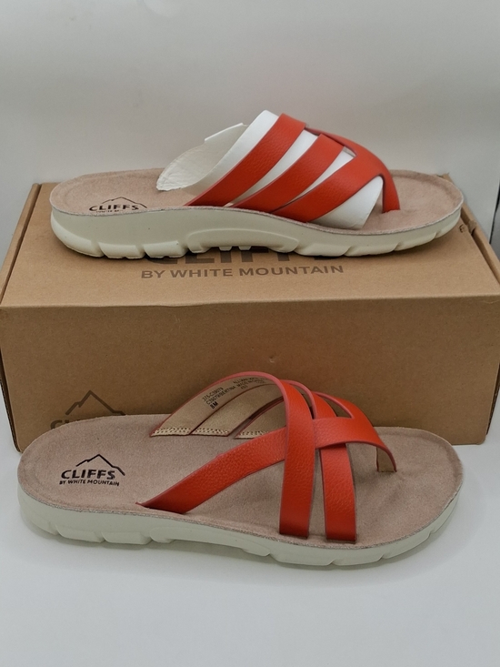 Cliffs by WHITE MOUNTAIN Shoes - The White Mountain Bertina sandals in spice color, size 8, are a stylish slip-on